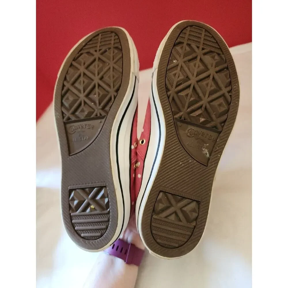Converse Allstars Shoes Gym Red Gold White 560690C Womens 10 Fast Ship